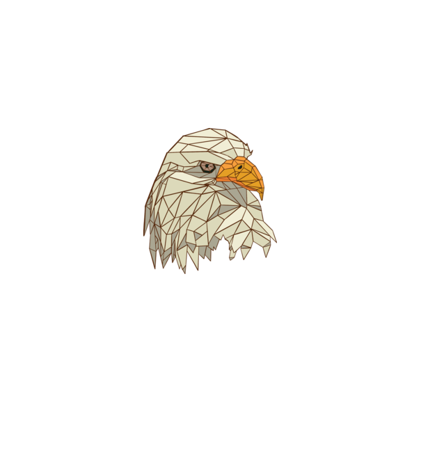 Polygonal Eagle minta királykék pólón