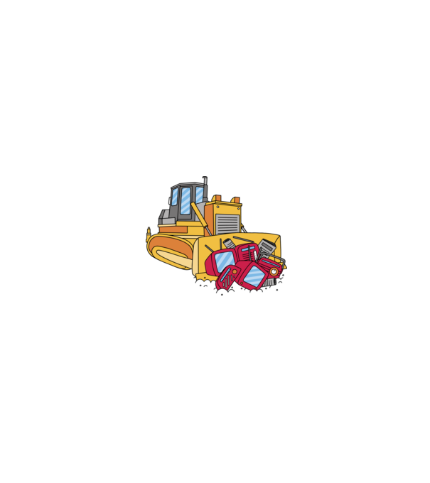 Bulldozer Media minta fehér/piros pólón