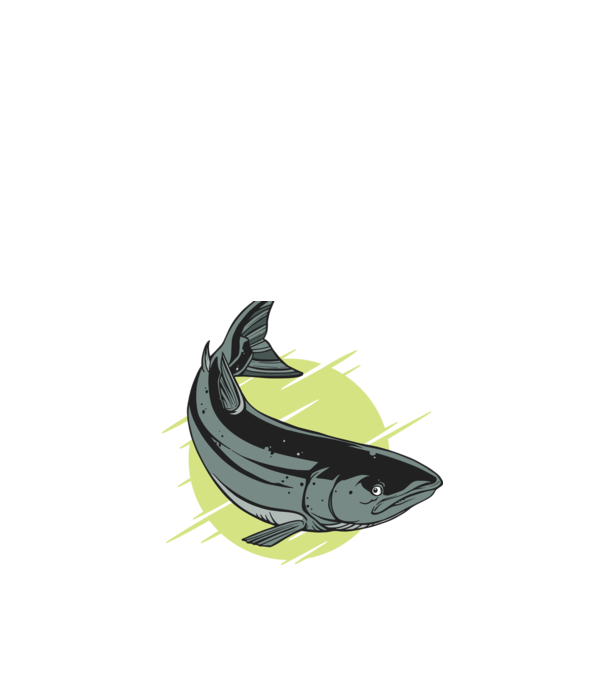 Atlantic Salmon - Tengeri Lazac minta sötétkék pólón
