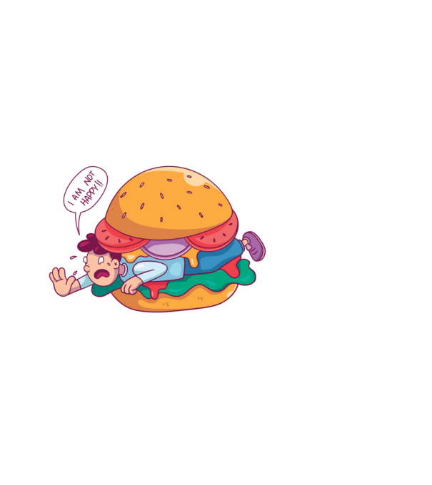 Burger Man minta fekete pólón