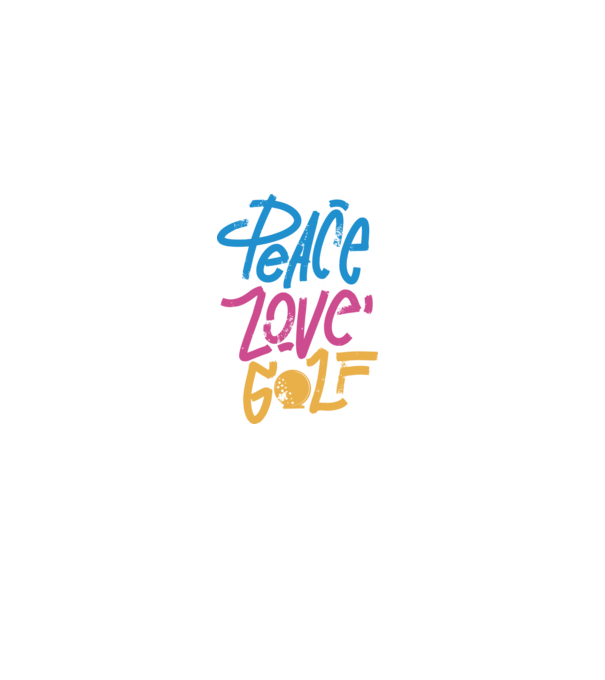Peace love golf minta piros pólón