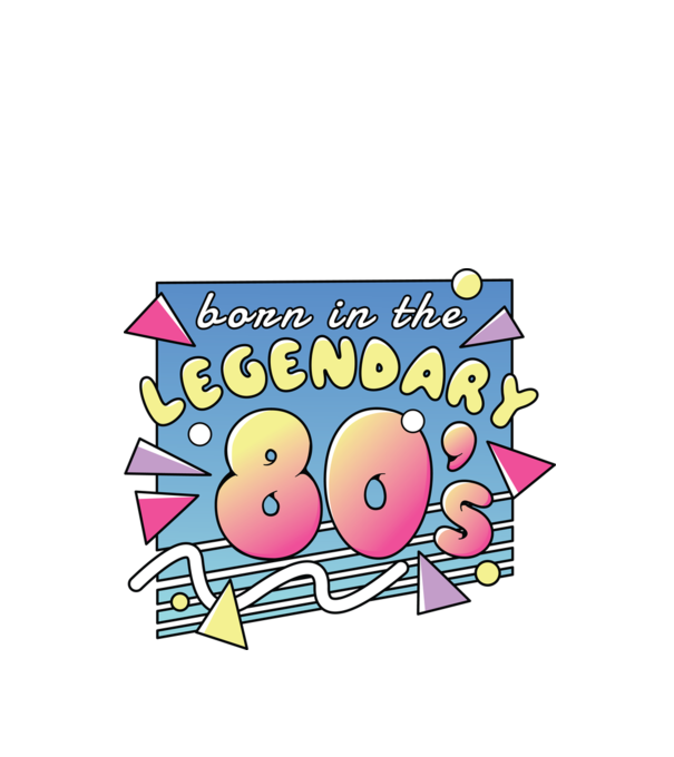 A Legendás 80-as években születtem minta fekete pólón