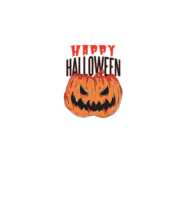 Boldog Halloweent Pumpkin minta fehér pólón
