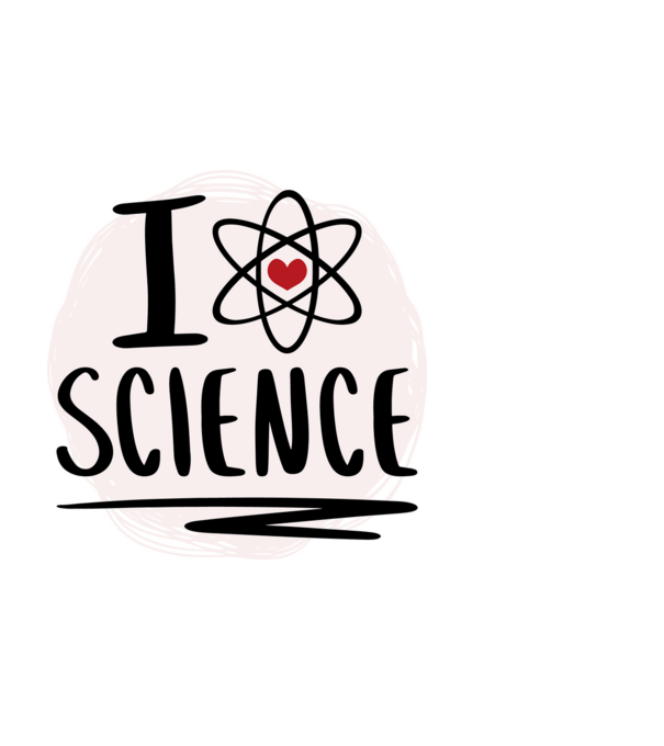 I Love Science Tudományos minta fekete pólón
