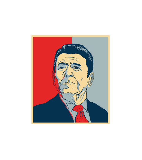 Reagan Hope minta fehér pólón