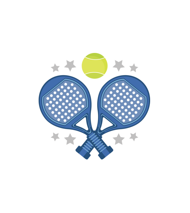 Padel minta fehér pólón