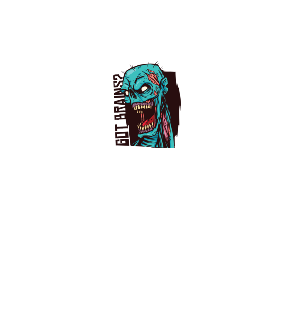 Got Brains? Zombi Fej minta fehér pólón