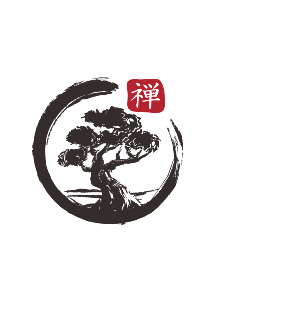 Zen Bonsai minta világoskék pólón
