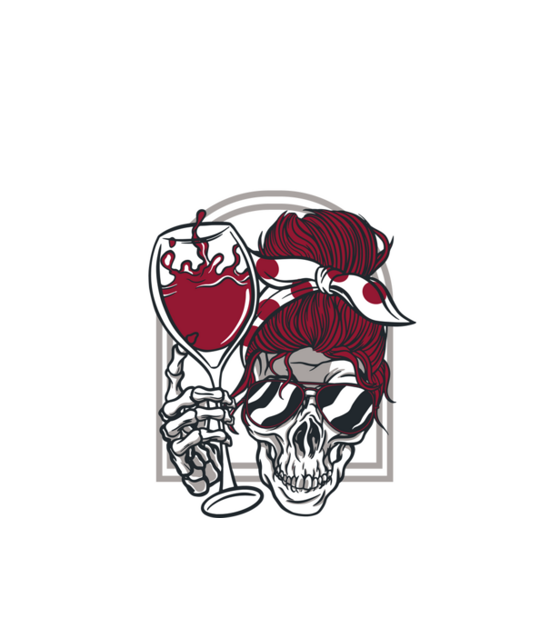 Skull Koponya minta fehér pólón