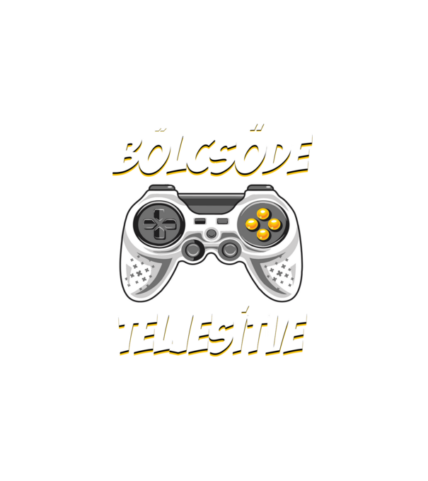 Bölcsőde teljesítve gamer ballagás minta fehér pólón