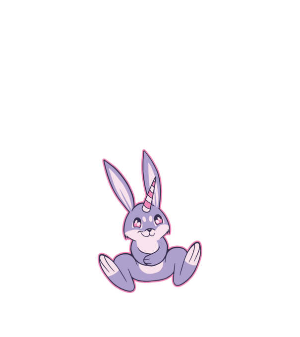 Bunnycorn minta fehér pólón
