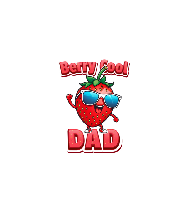 Berry Cool Dad Eper Napszemüvegben minta fekete pólón