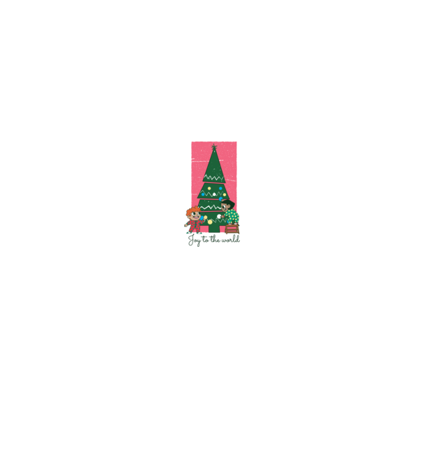 Karácsonyfa díszítés minta fehér/piros pólón