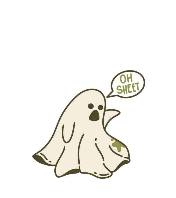 Sheet Ghost minta fekete pólón