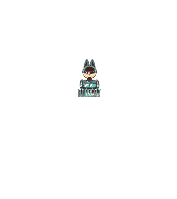 Robocat - Robotcica minta fehér pólón