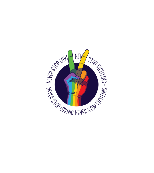 Peace Hand Pride minta szürke pólón