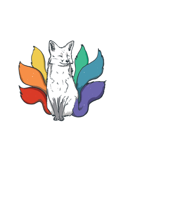 LGBT róka minta fehér pólón