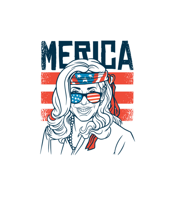 Merica minta fehér pólón