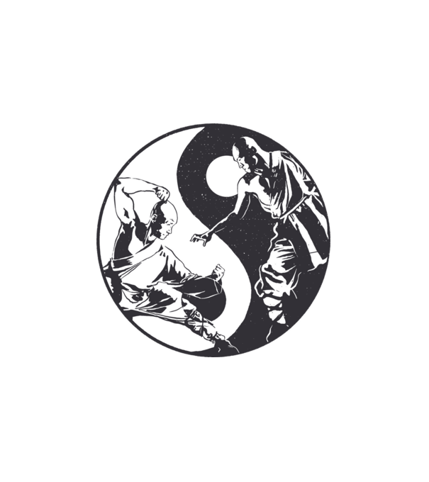 Jin Jang Shaolin minta fehér pólón
