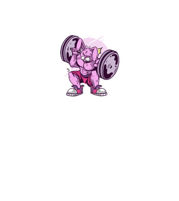 Muscle Rabbit minta szürke pólón