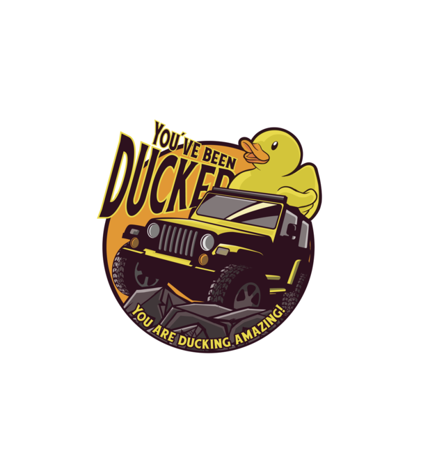 You've been ducked - Terepjárós Off road minta fehér pólón