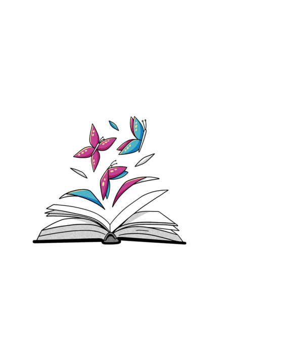 Book Butterflies minta fekete pólón