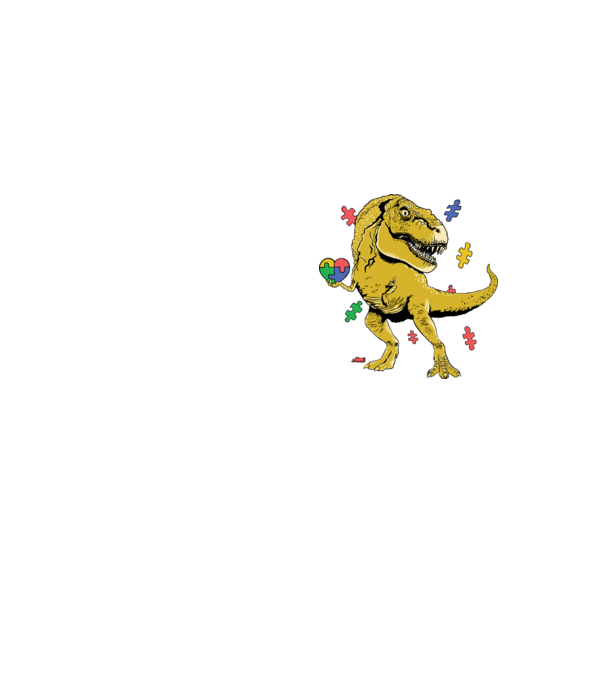 Trex Puzzle szívvel minta neonsárga pólón