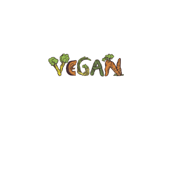 Vegán Zöldség felirat minta fehér pólón
