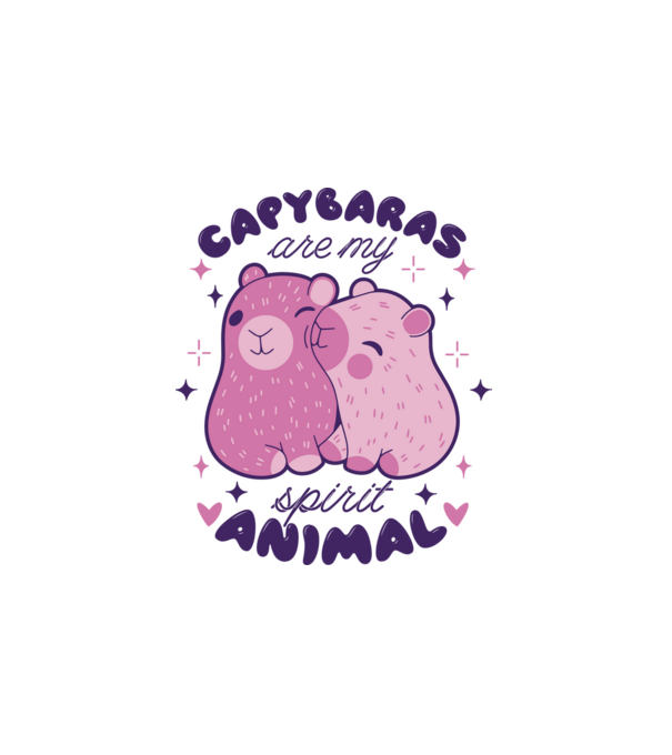 Capybaras are my spirit animal minta fehér pólón