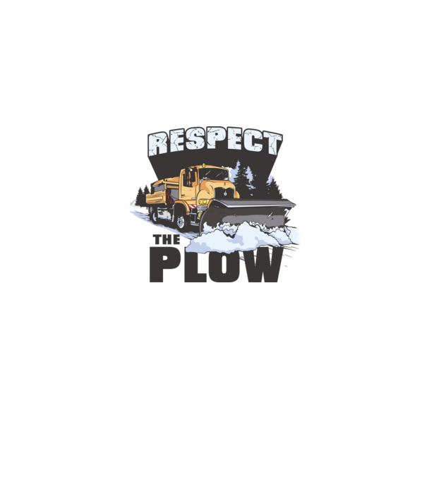 Respect the plow minta szürke pólón