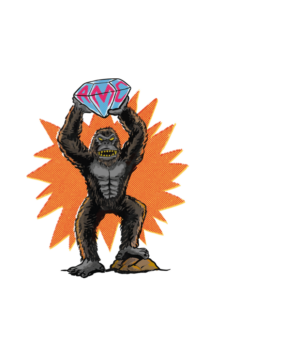 AMC Gorilla minta fehér pólón