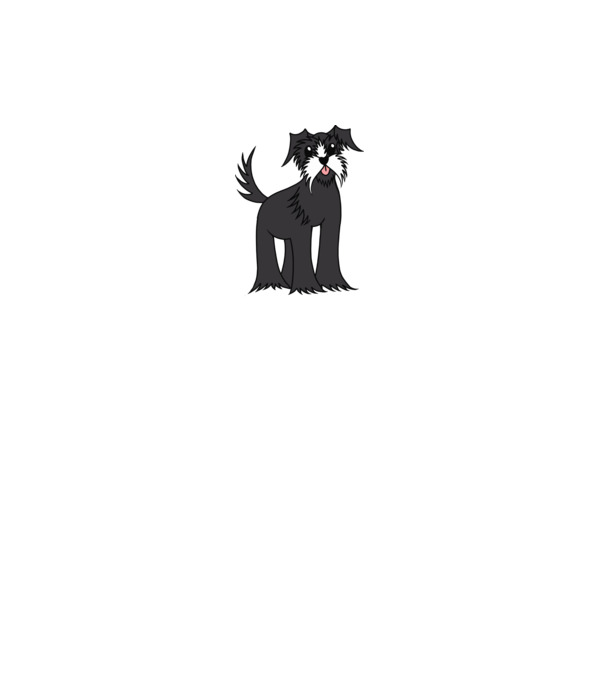 Schnauzer rajz minta fehér pólón