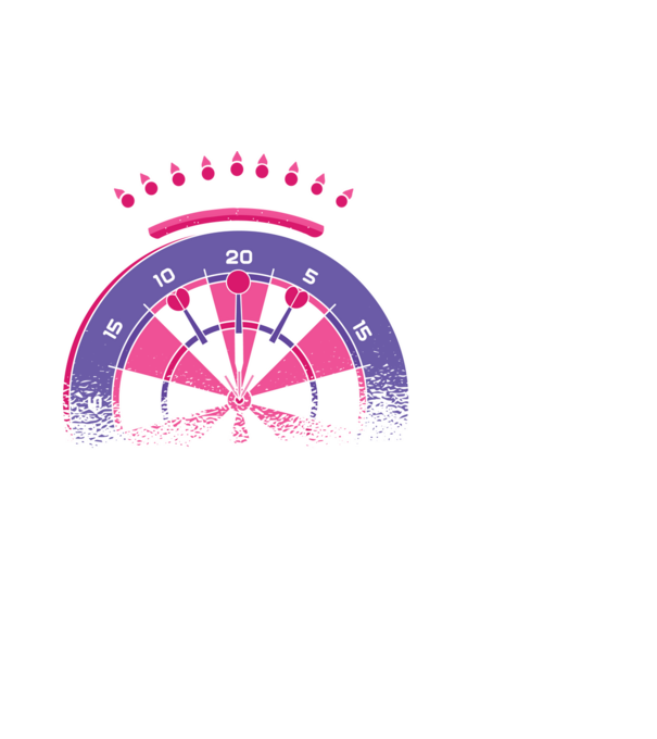 Darts királynő minta fehér pólón