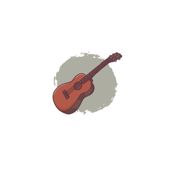 Ukulele minta szürke pólón