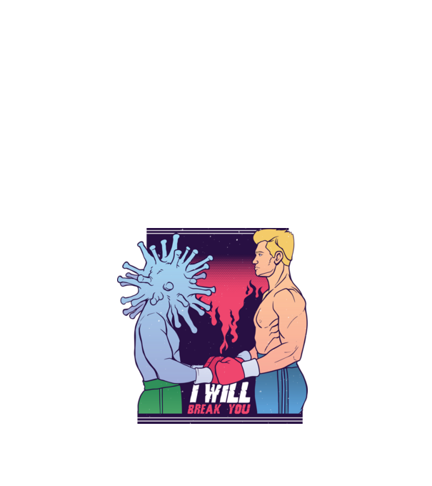 Boxing Virus  minta fehér pólón
