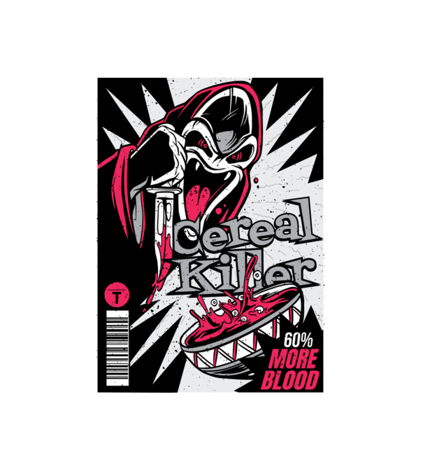 Cereal Killer minta fehér pólón