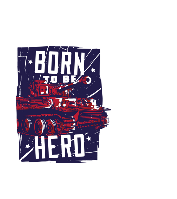 Born To be A Hero Tankos minta fehér pólón