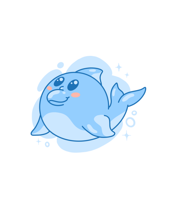 Cuki delfin minta fehér pólón