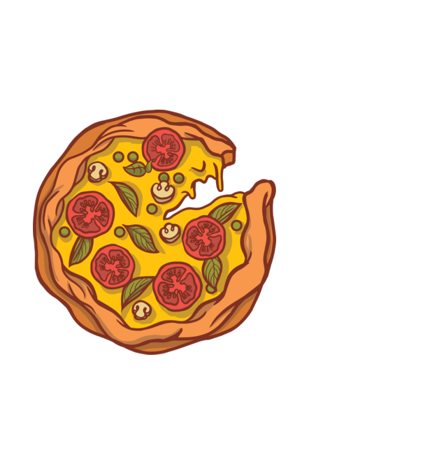 Pizza minta világoskék pólón