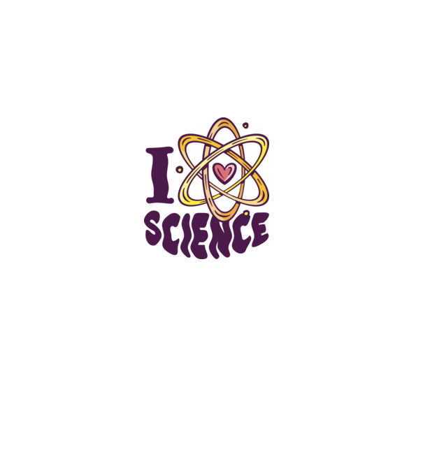 I Love Science Tudományos minta fehér pólón