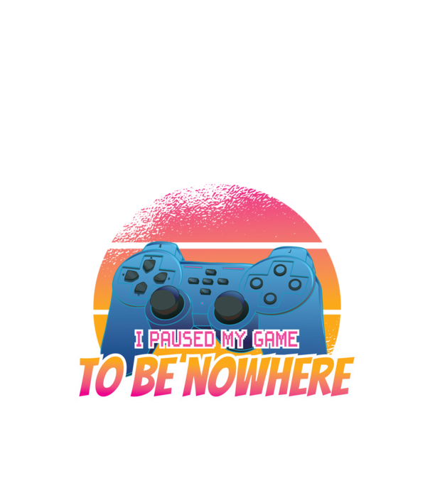 I paused my game to be nowhere minta fekete pólón
