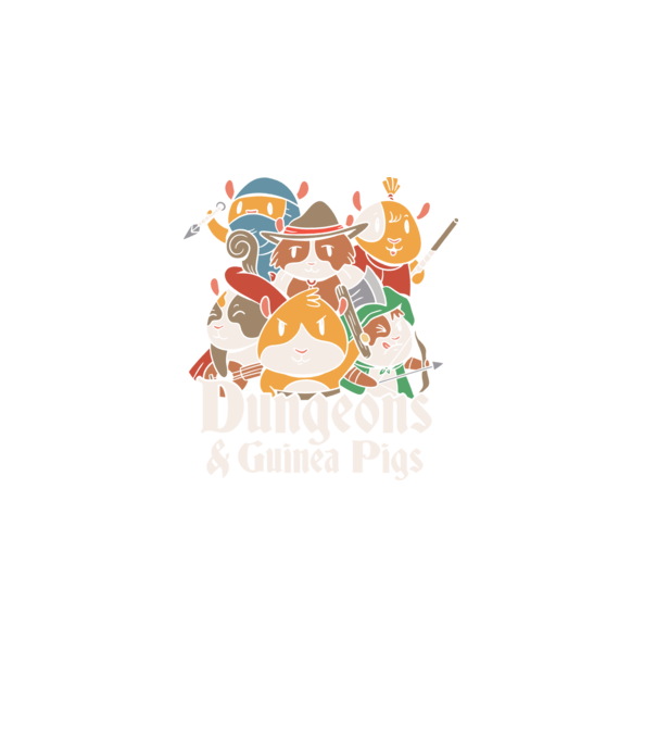 Dungeons And Guinea Pigs minta fekete pólón
