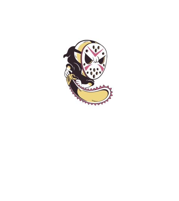 Grim Reaper Jason maszk minta türkiz pólón