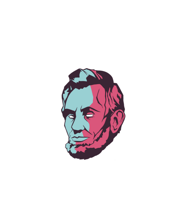 Abraham Lincoln minta almazöld pólón