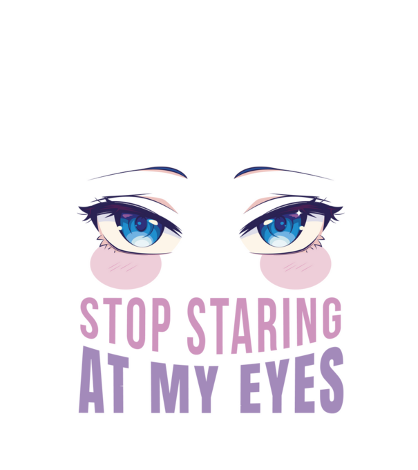 Szexi Anime szemek minta fehér pólón