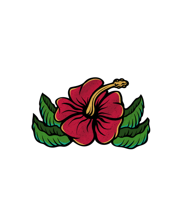 Hibiszkusz minta almazöld pólón