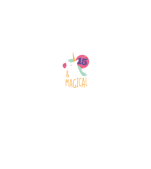 I'm 15 and Magical Unikornis minta fekete pólón