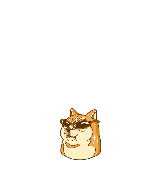 Doge Coin minta sötétkék pólón