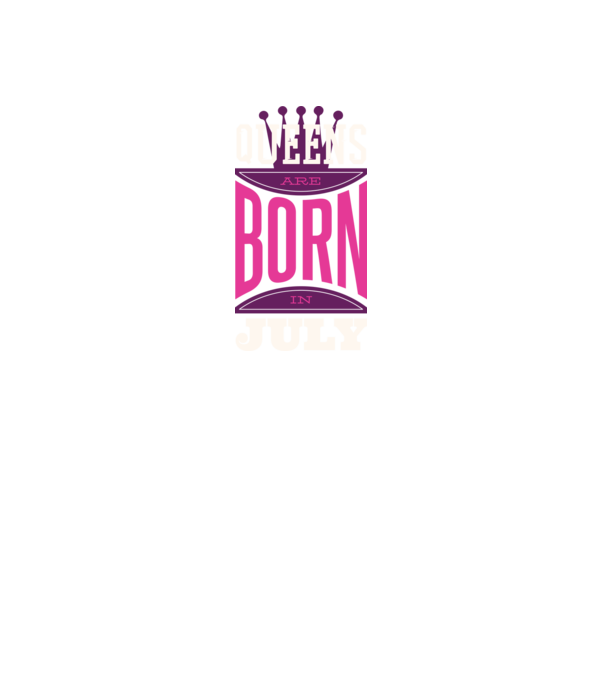 Queens are born in July minta fekete pólón