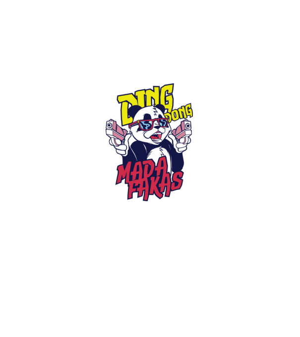 Ding Dong Panda minta fehér pólón